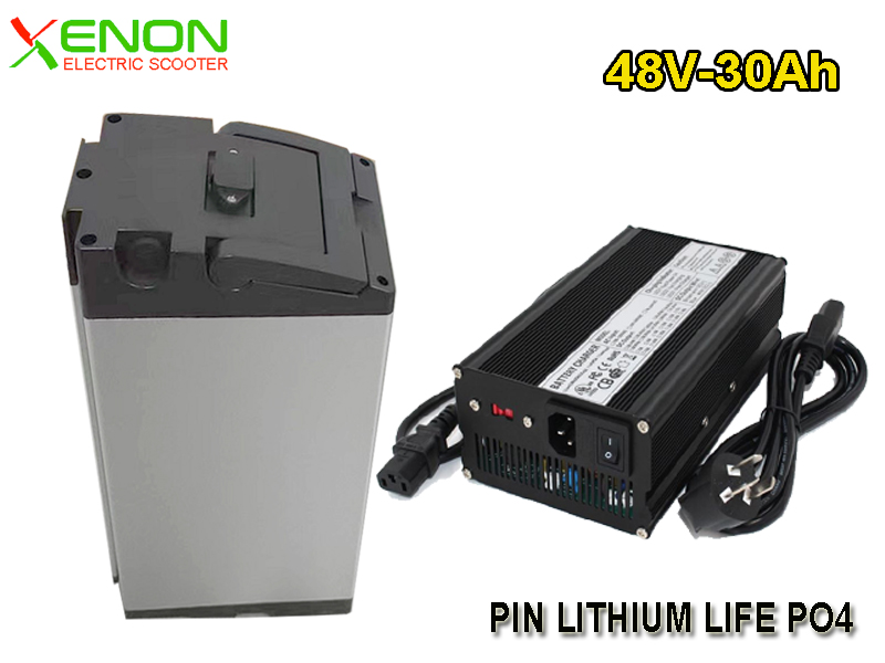 Pin Lithium Lifepo4 - 48V30Ah xe đạp điện, chạy 135km 1 lần sạc