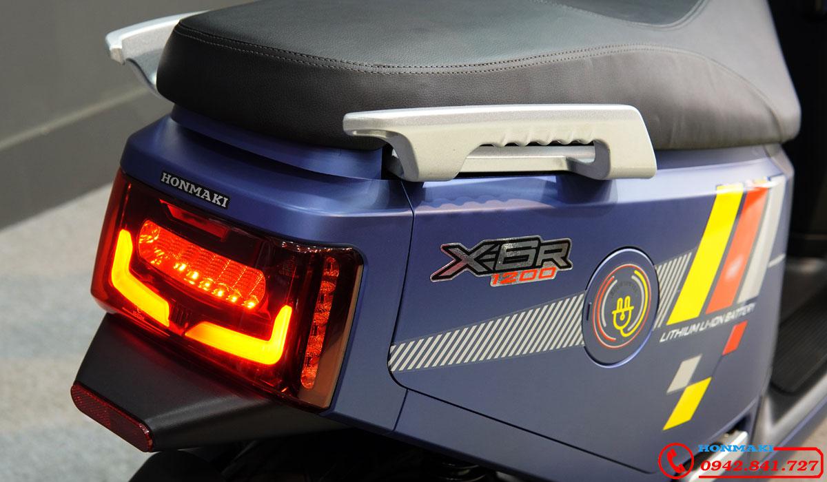 Chi tiết linh kiện đẹp của Xe điện Honnaki X6R Lithium 1200W màu xanh nhập nguyên chiếc