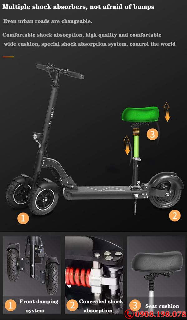 Xe Scooter điện 3 bánh XENON 10XS 2021 2 bánh trước cao cấp & thông minh