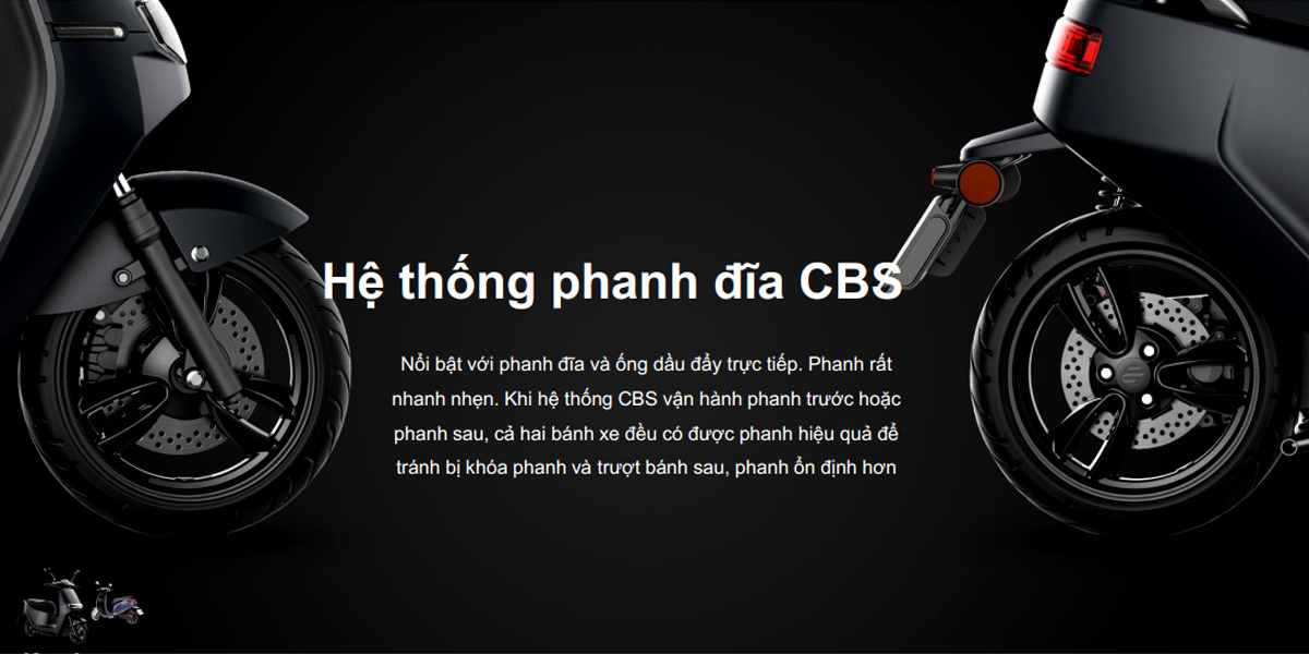 hệ thống phanh CBS ecooter